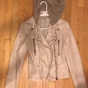 Hooded Leather Jacket